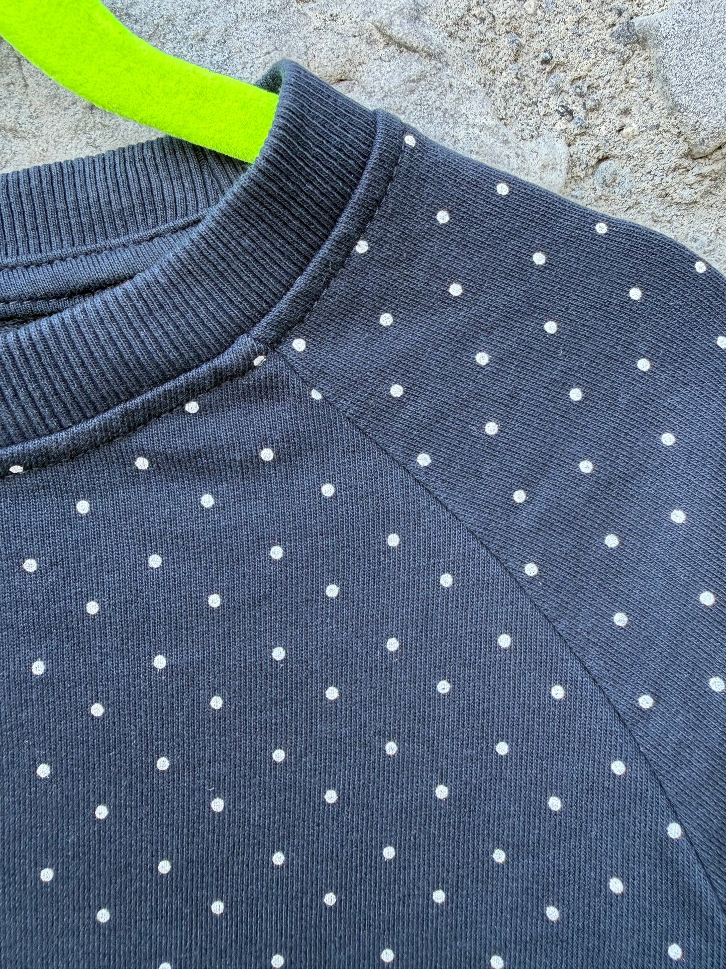 Spotty navy sweatshirt  9-10y (134-140cm)