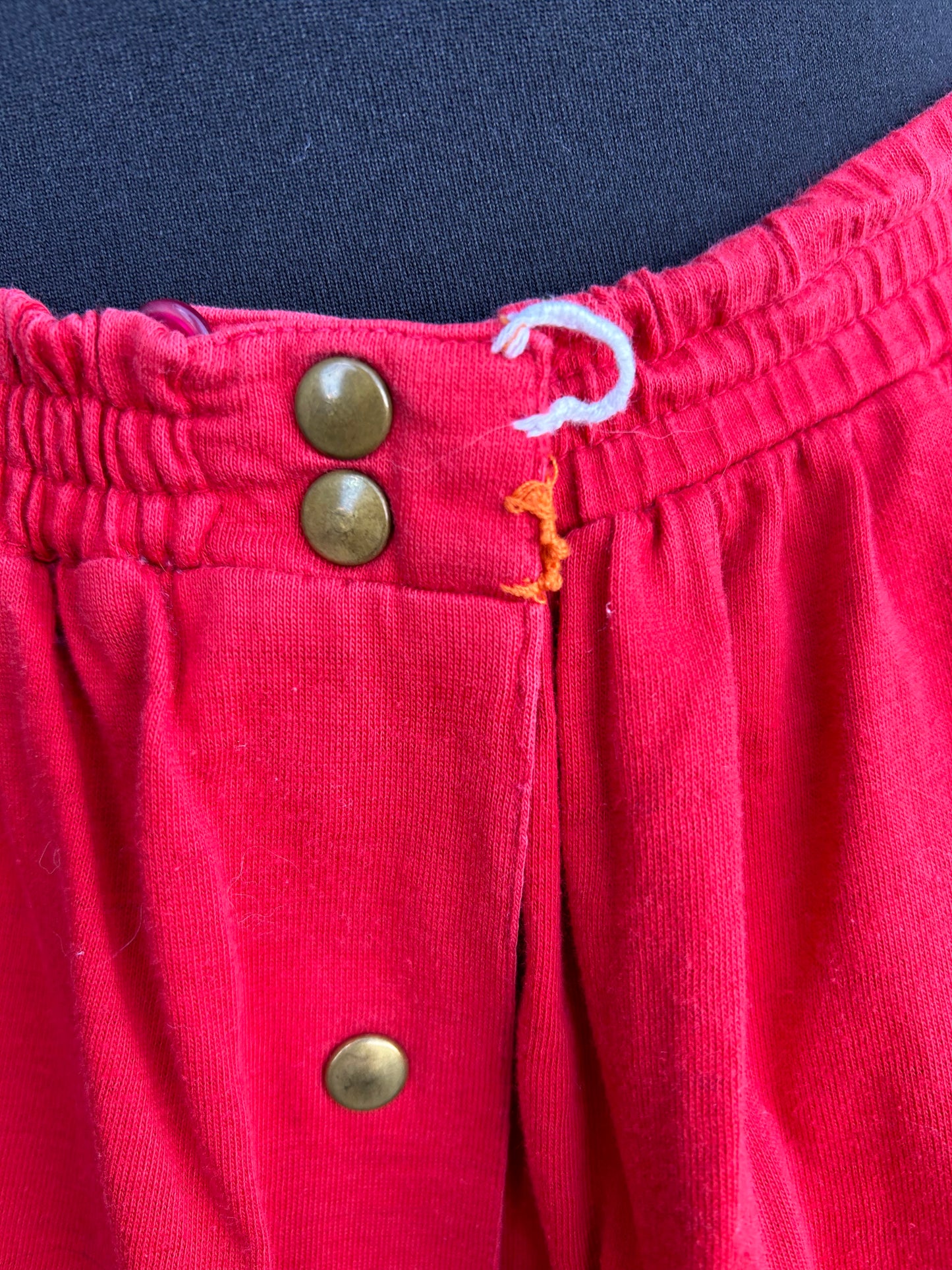 80s red&stripy skirt uk 12