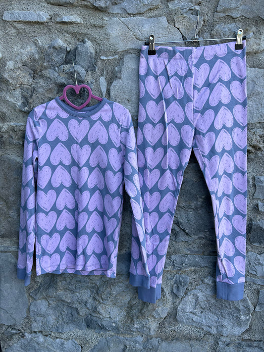 Pink hearts grey pj  11-12y (146-152cm)