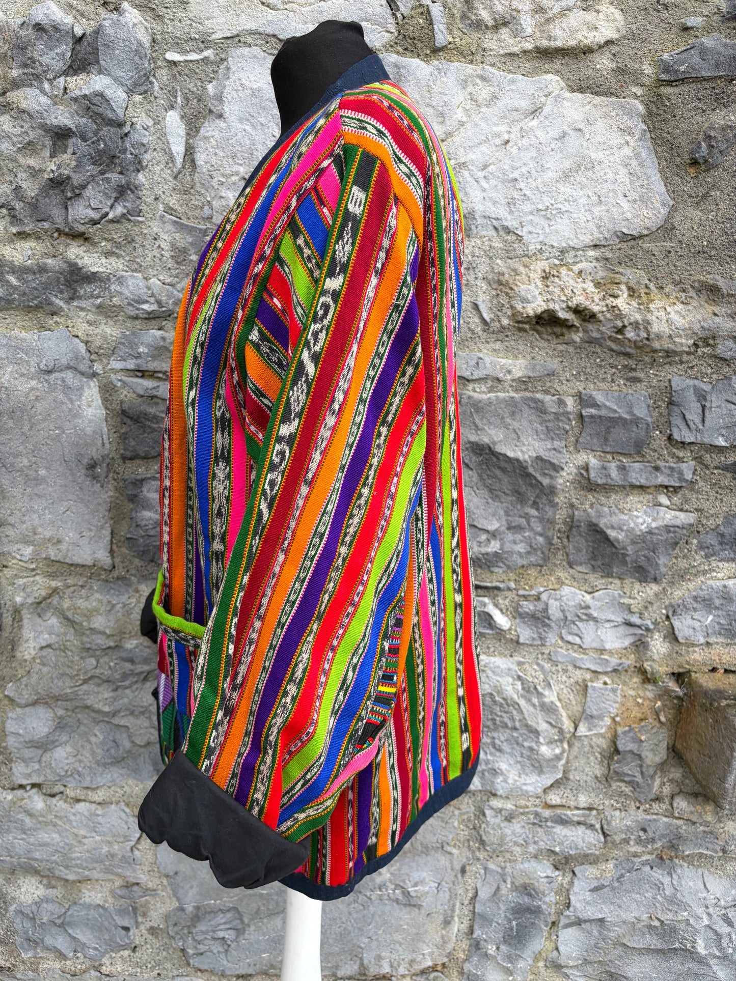 Colourful woven blanket robe cardigan uk 14-16
