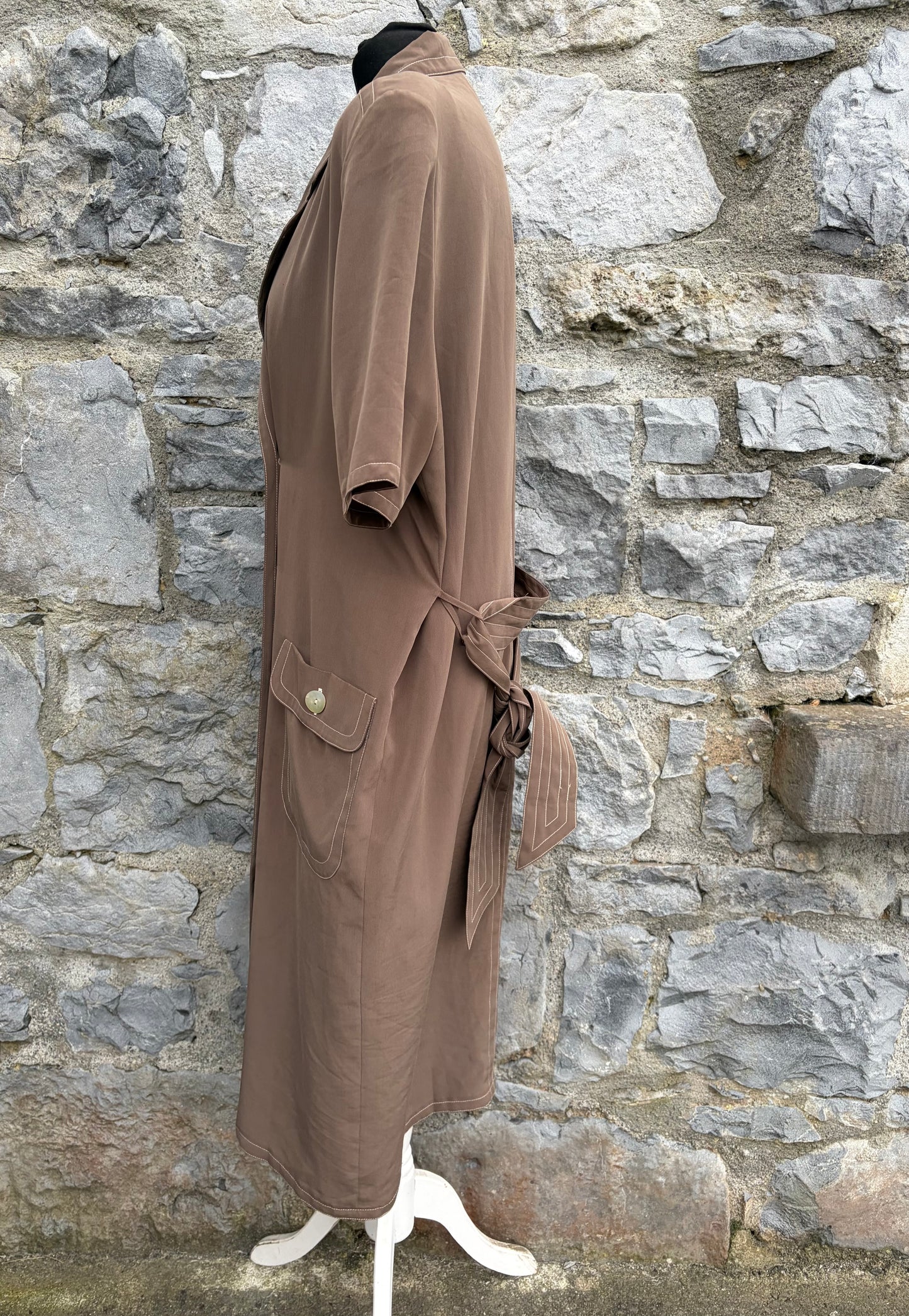 80s brown double-breasted dress uk 14-16