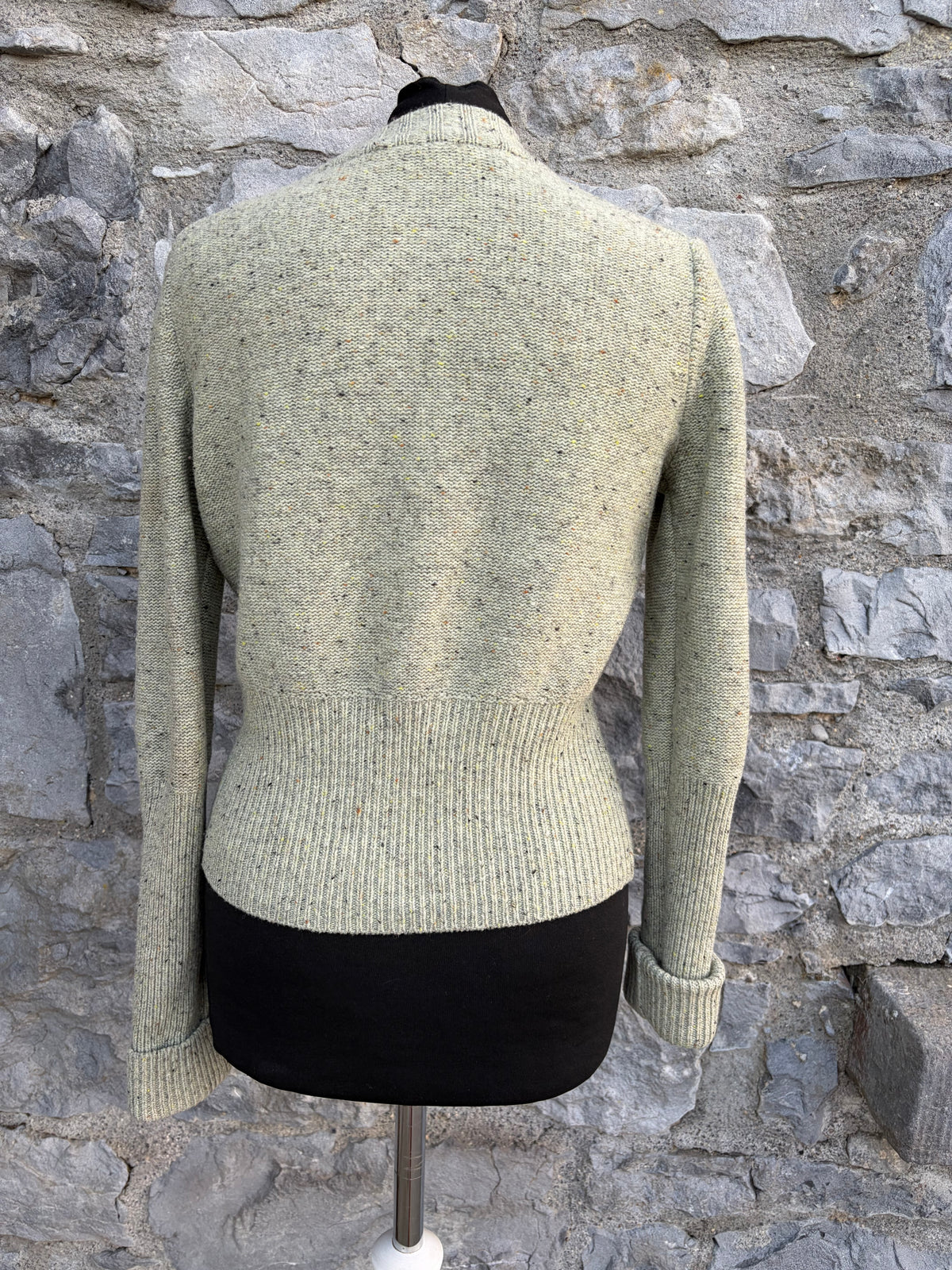 Pistachio melange cardigan uk 8