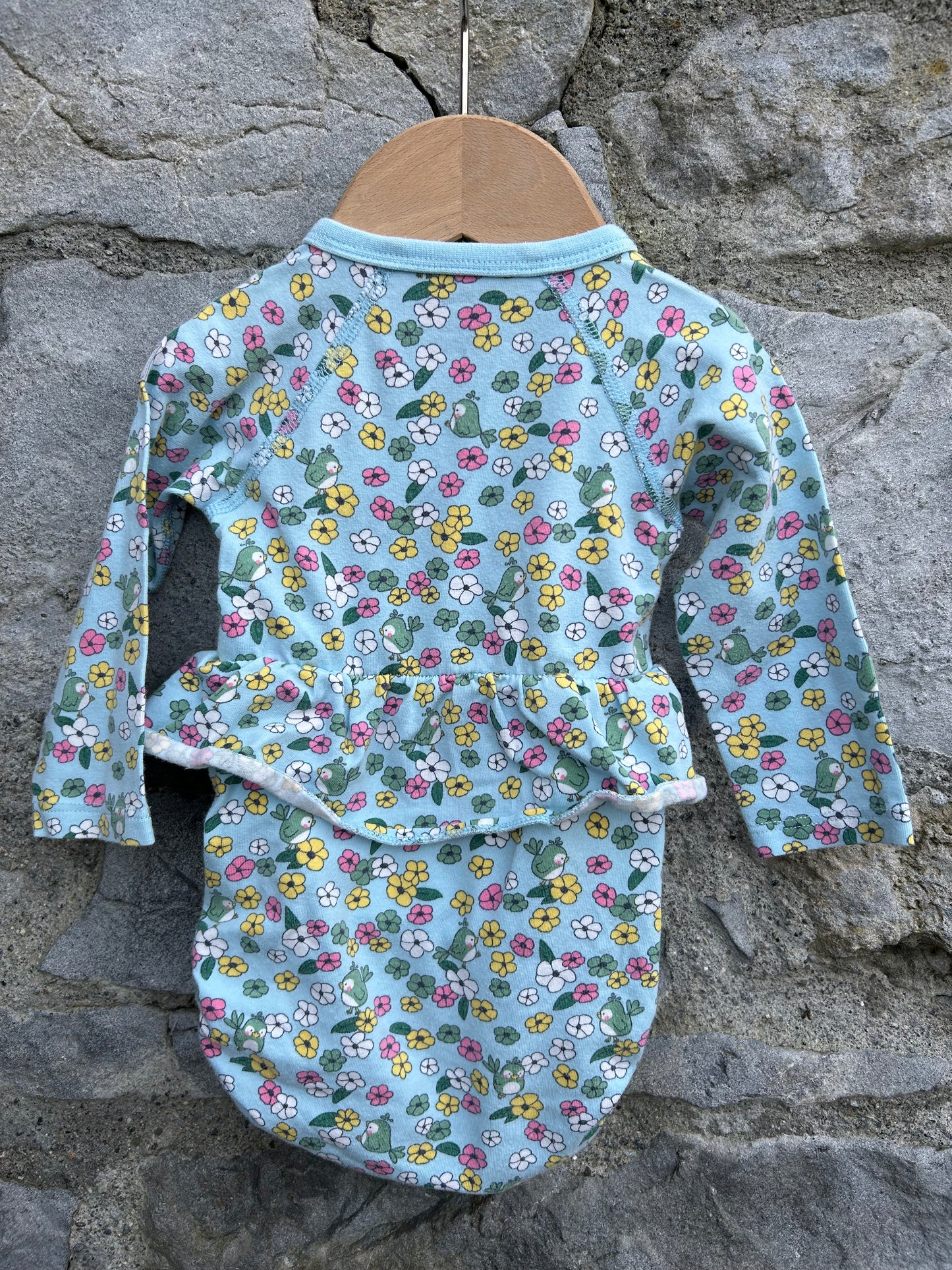 PoP Blue flowers vest  2-4m (62cm)