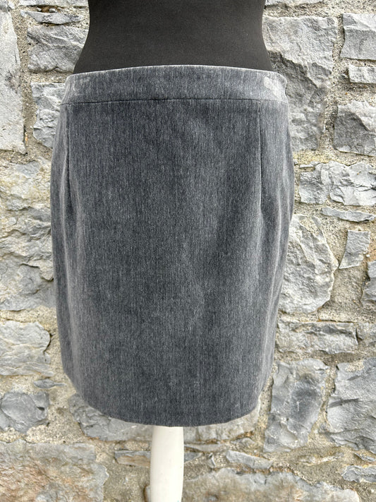 Y2K grey velvet skirt uk 10