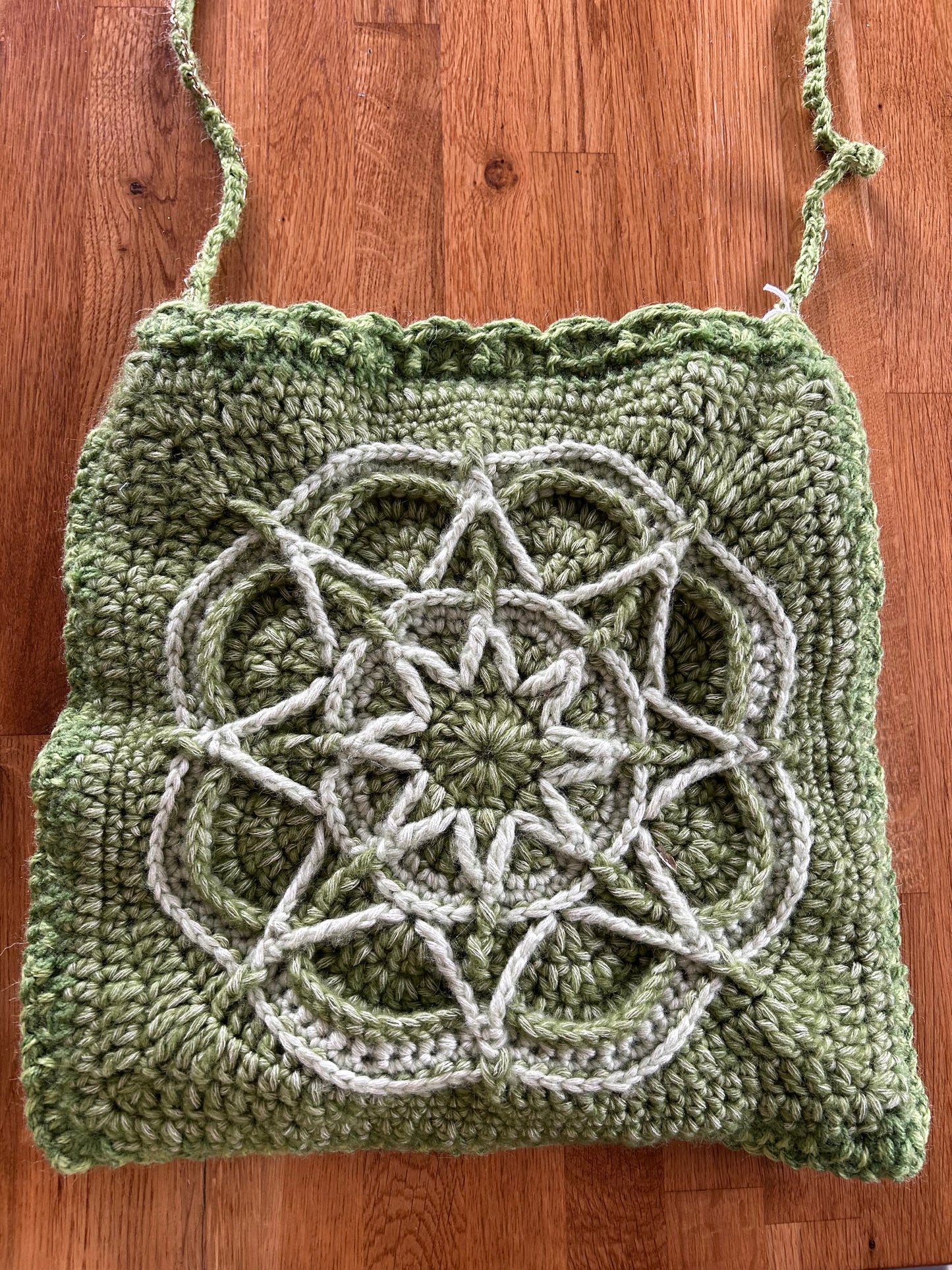 Handmade Green mandala bag