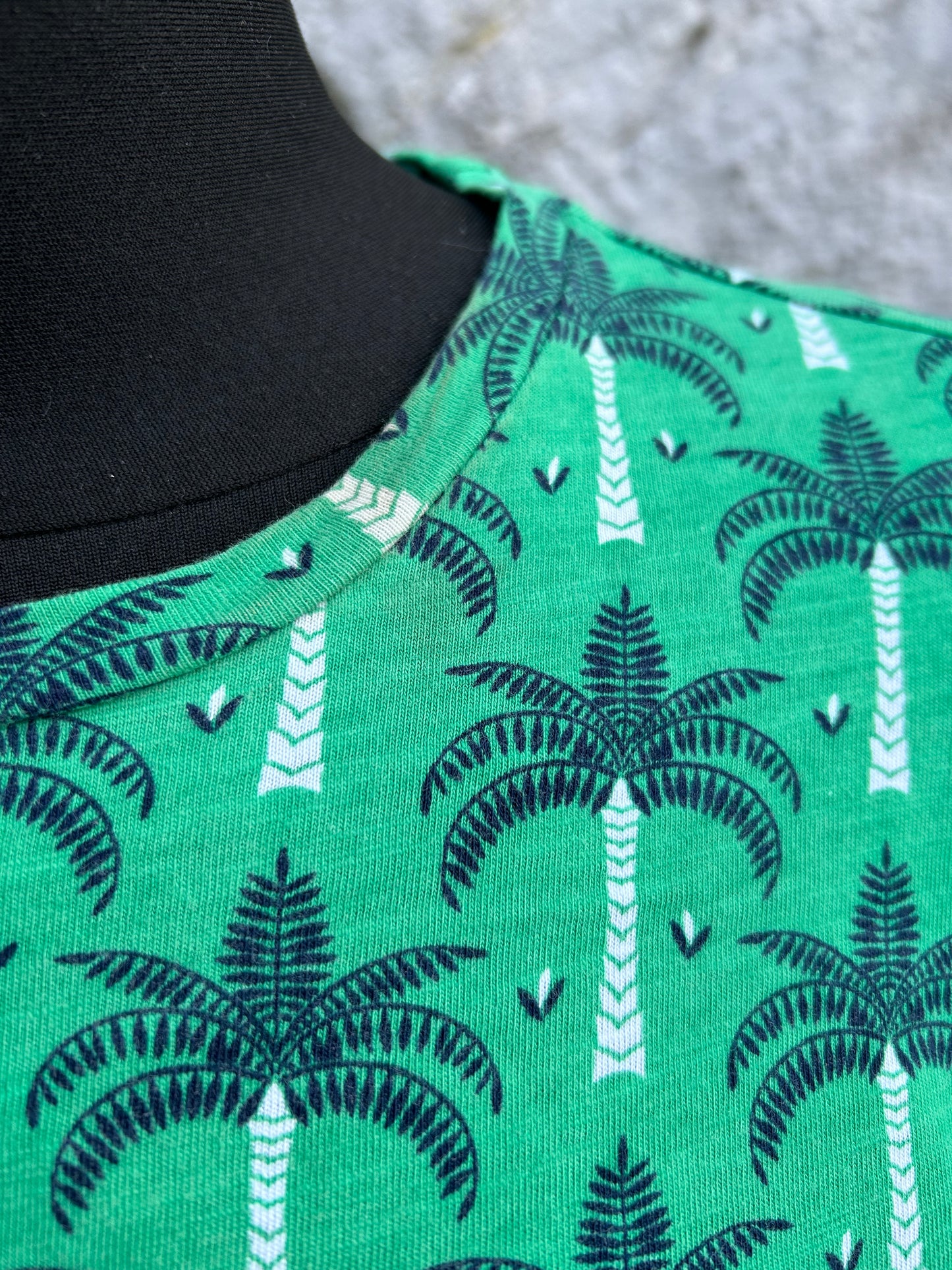 Green palm trees dress uk 12