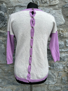 Lilac&beige woolly jumper uk 6-8