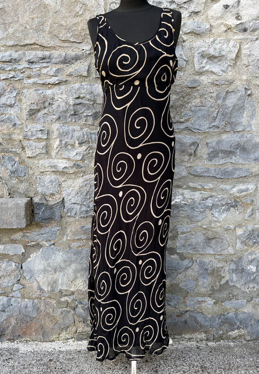 90s spirals black dress uk 8
