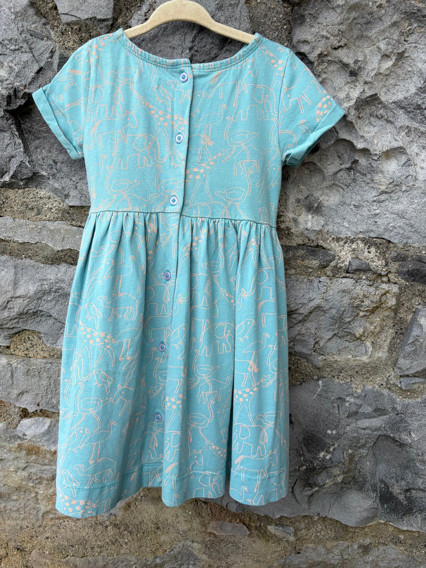 Wild animals blue dress  2-3y (92-98cm)