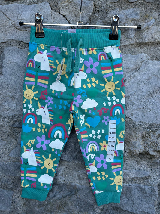 Rainbow&unicorns green pants  12-18m (80-86cm)