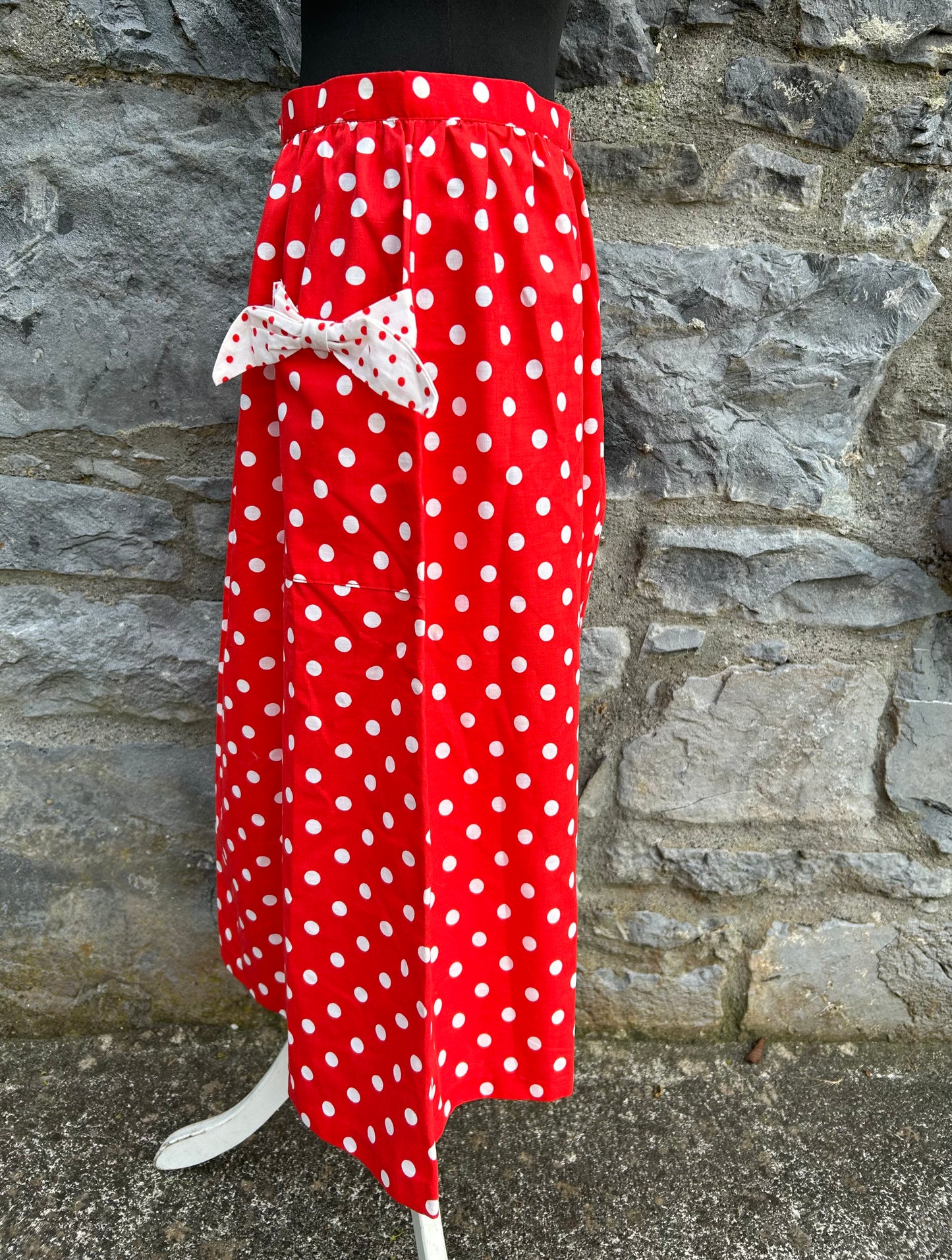 90 red polka dots skirt uk 10-12