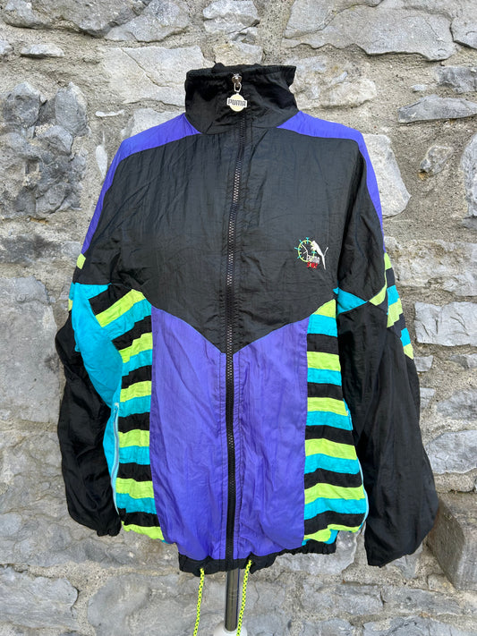 80s black&blue shell jacket Small