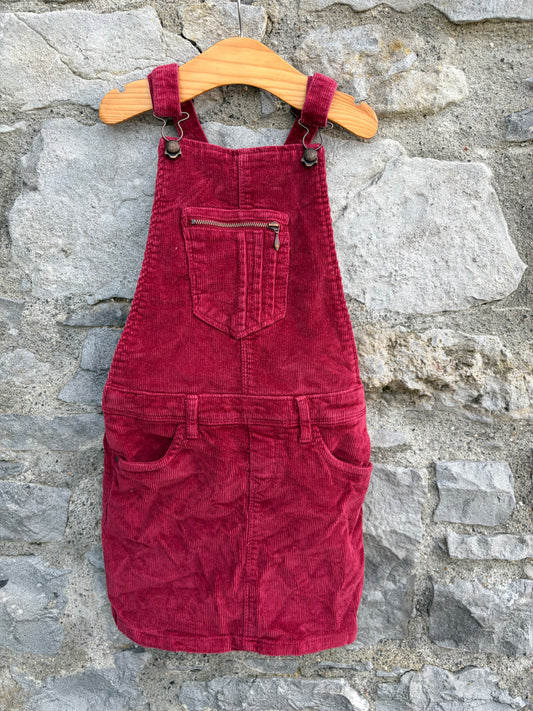 Rusty cord pinafore  6-7y (116-122cm)