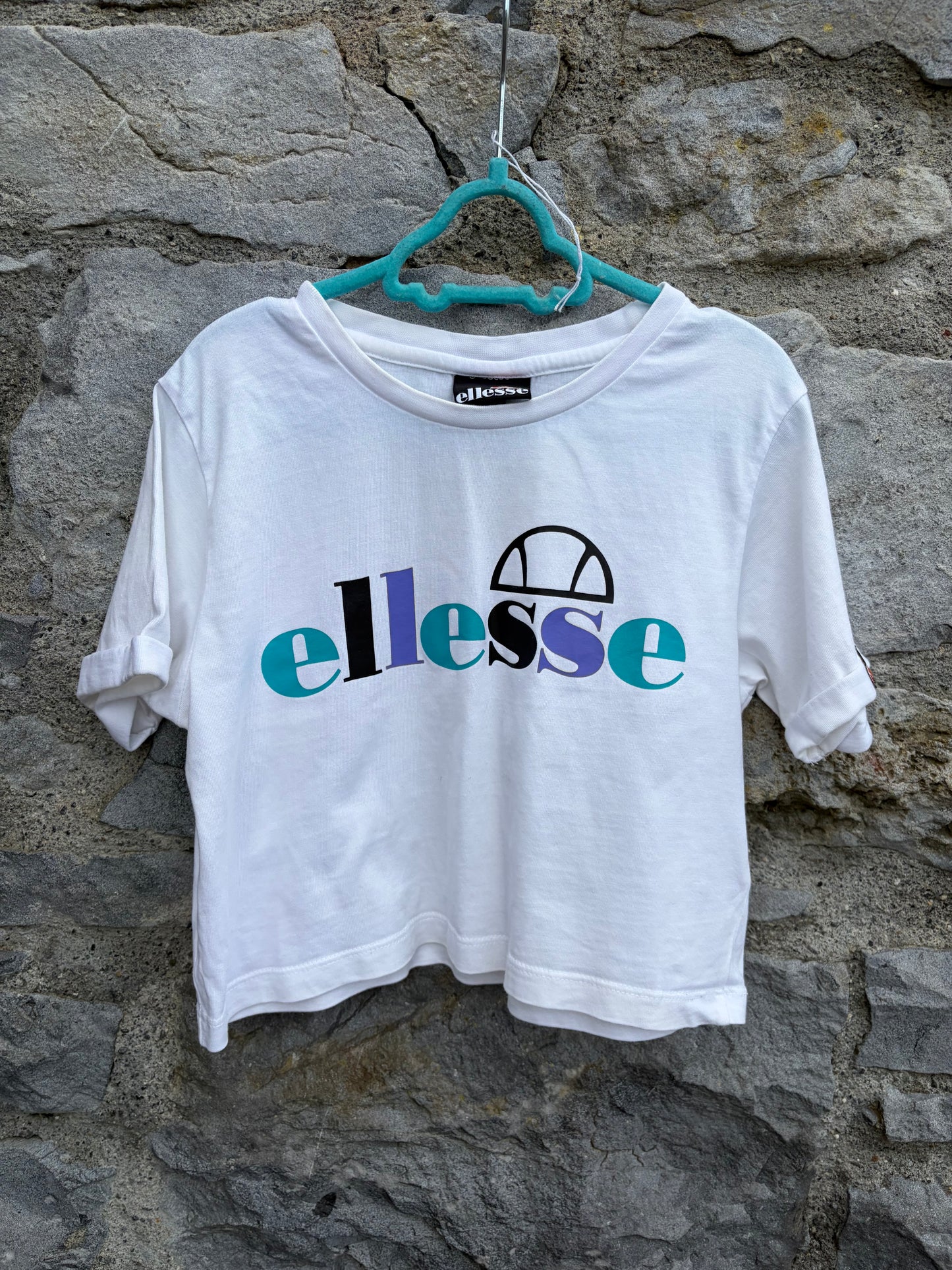 Ellesse white cropped top 8-9y (128-134cm)