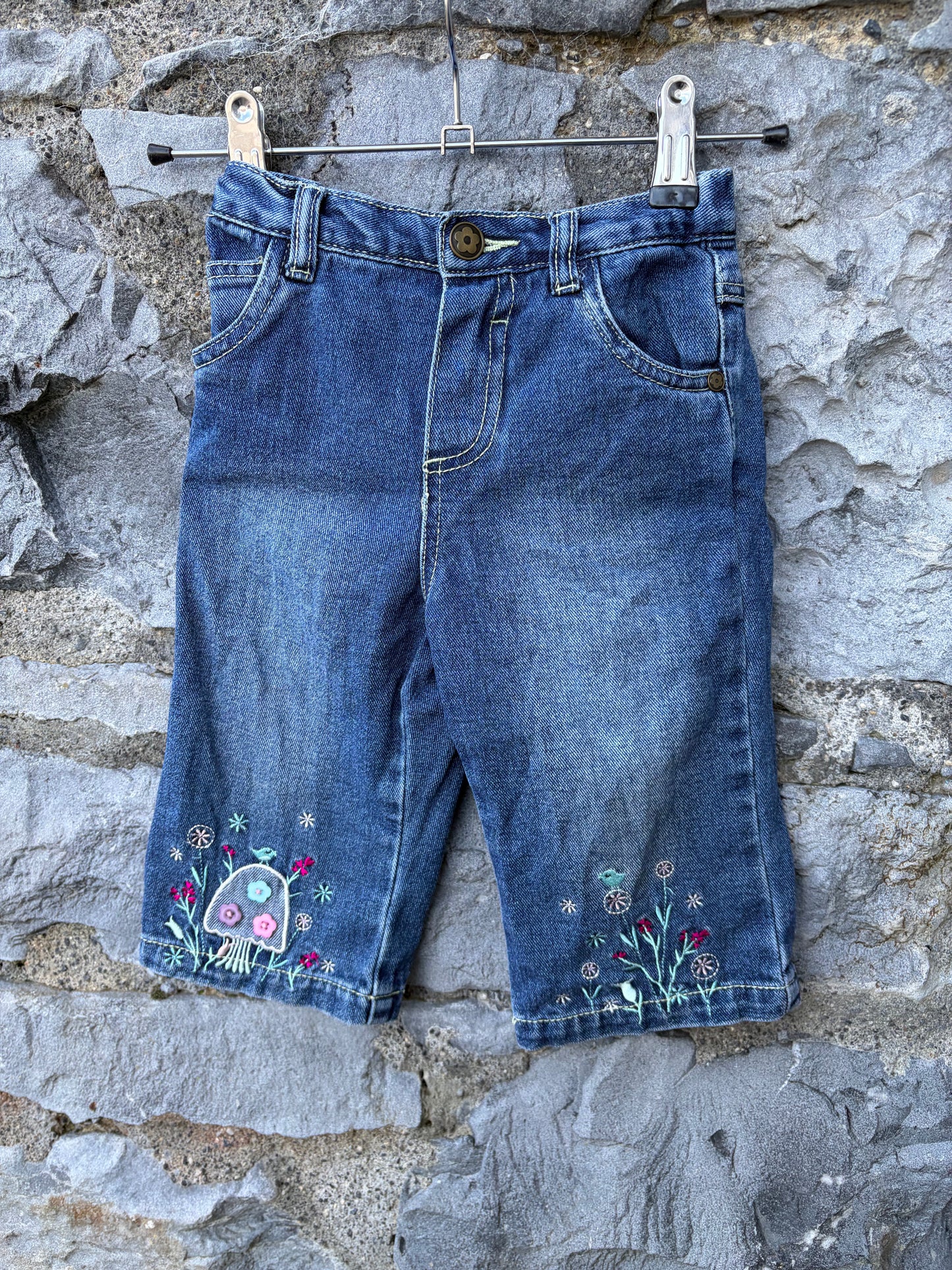 Y2K embroidered jeans  18-24m (86-92cm)