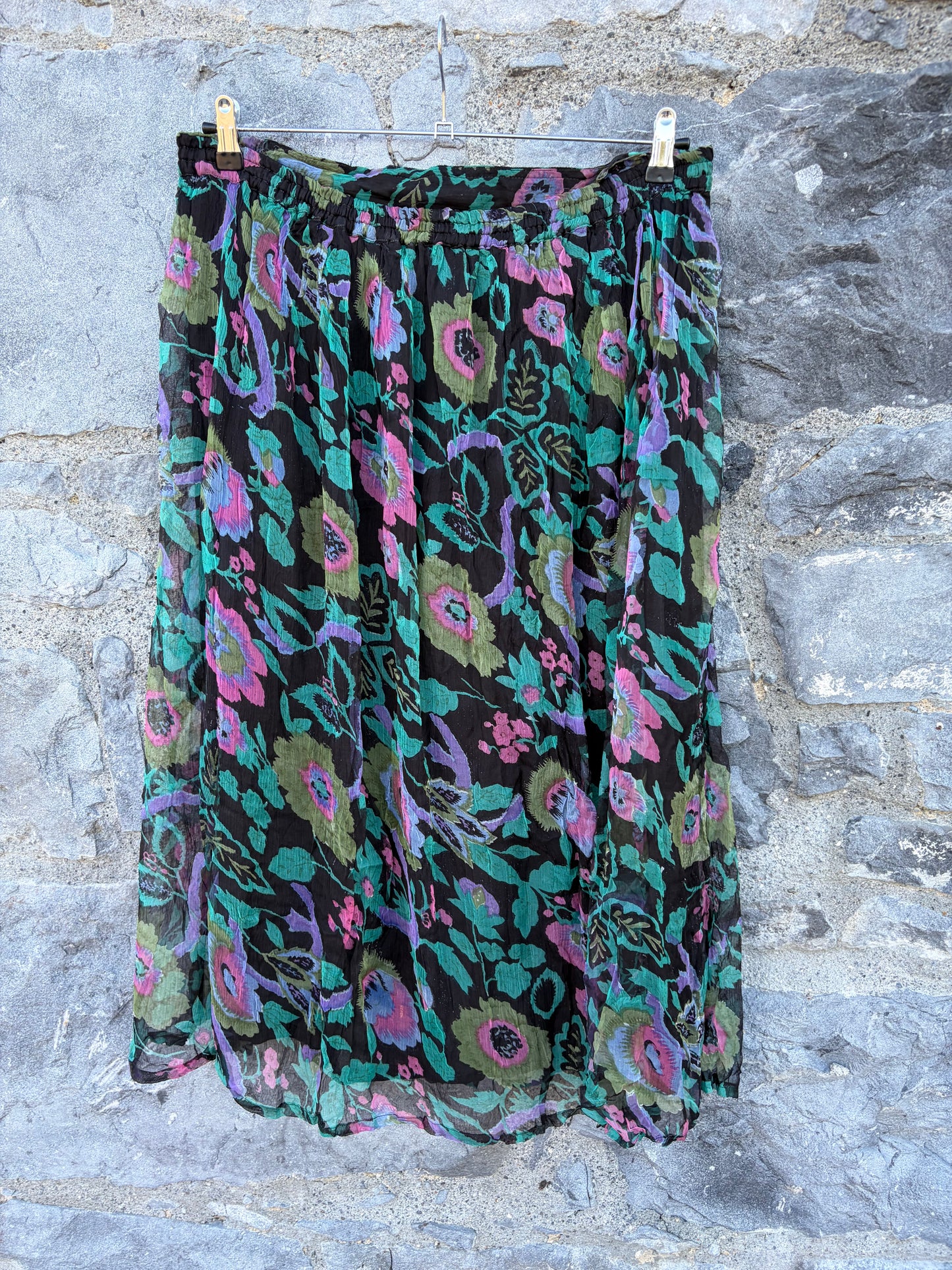 90s floral sheer skirt uk 14-16
