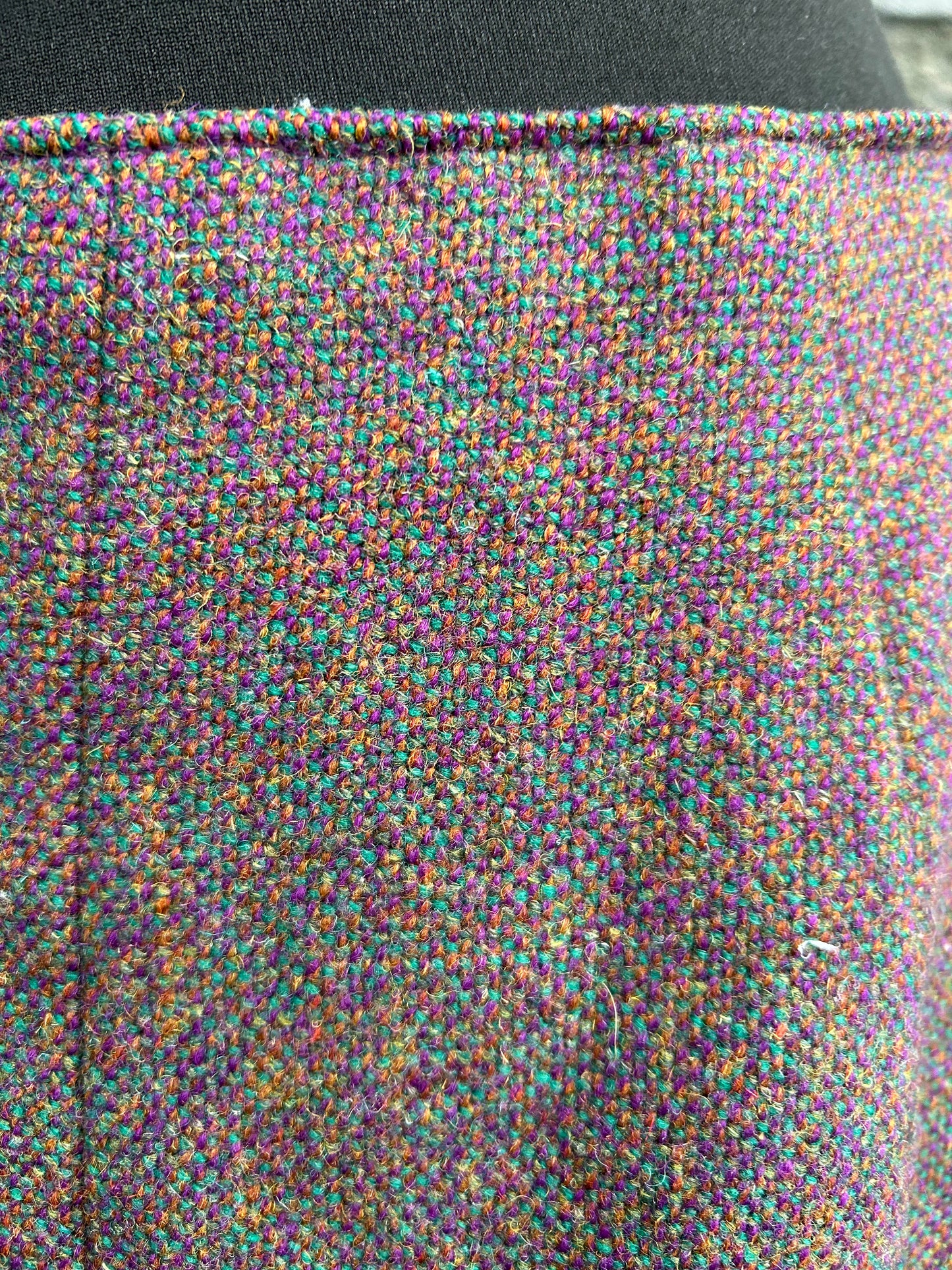 90s rainbow tweed skirt uk 10