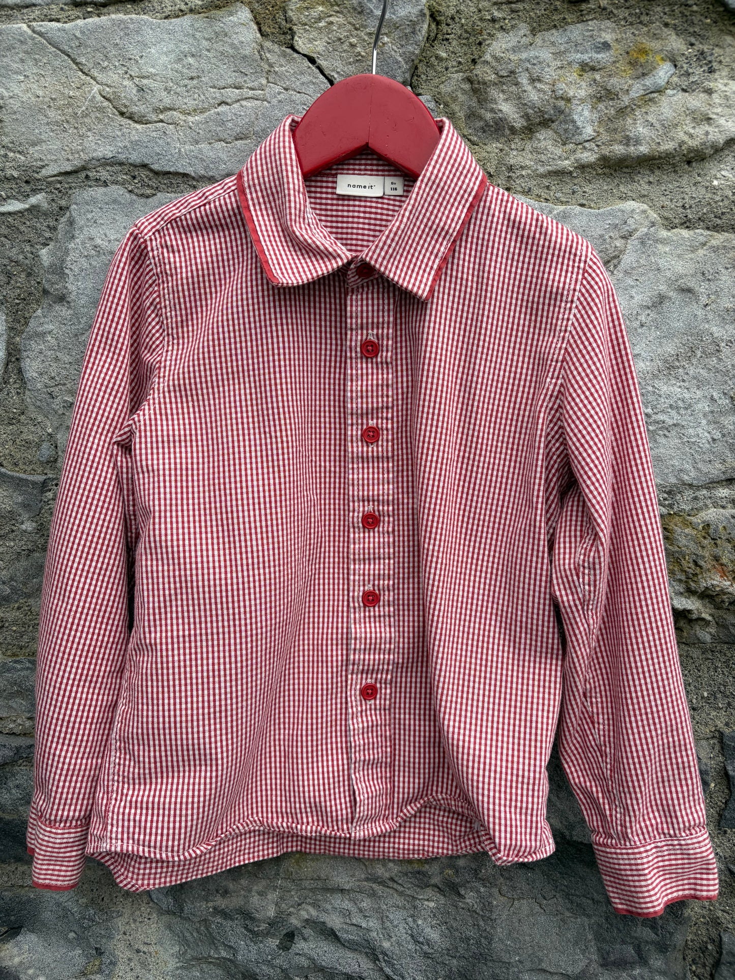 Brown check shirt  5-6y (110-116cm)