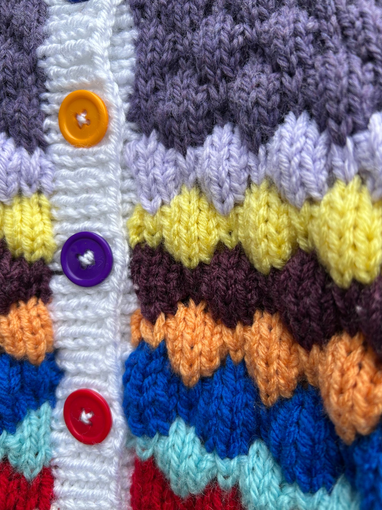 Purple colourful bubble cardigan  2-3y (92-98cm)