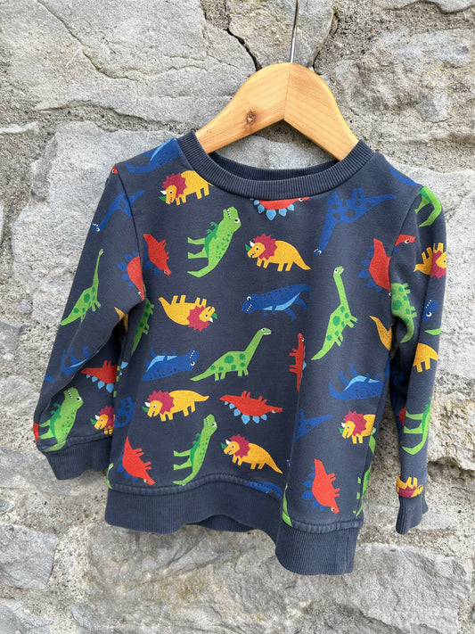 Dinosaurs navy sweatshirt  18m (86cm)