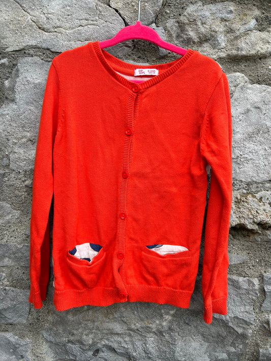 Red Fish cardigan 5-6y (110-116cm)