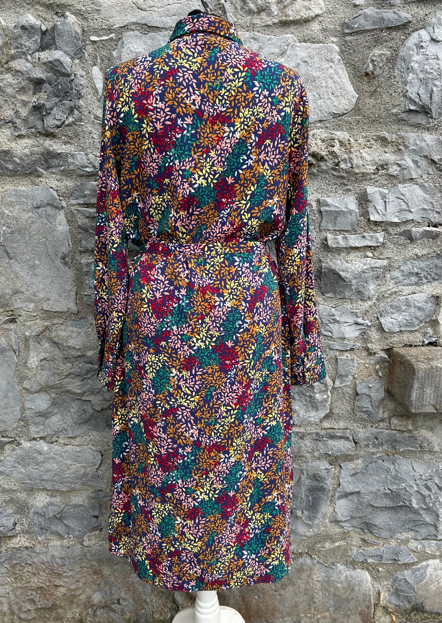 Colourful leaves shirt dress uk 10