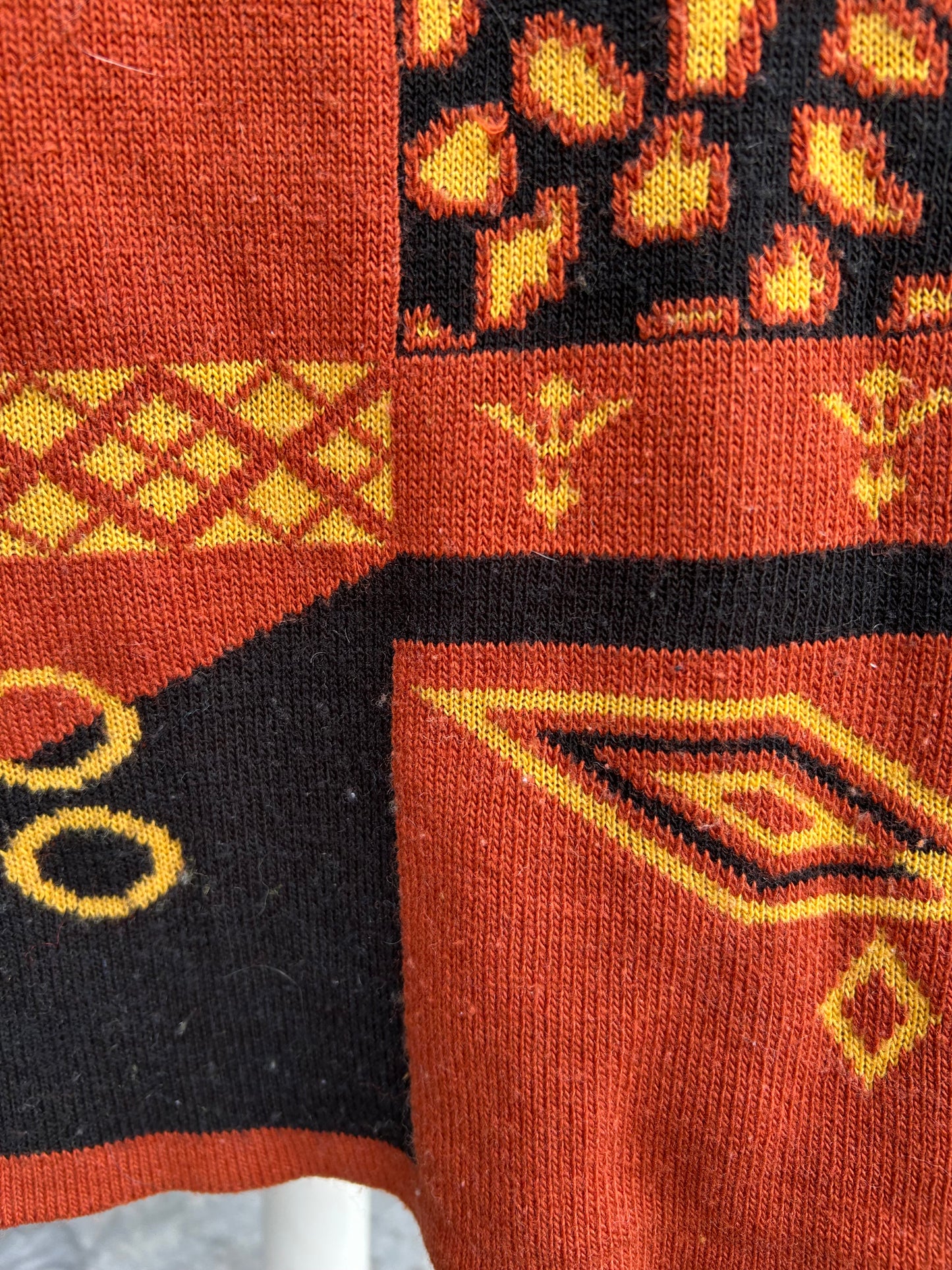 90s brown patchwork jumper uk 12