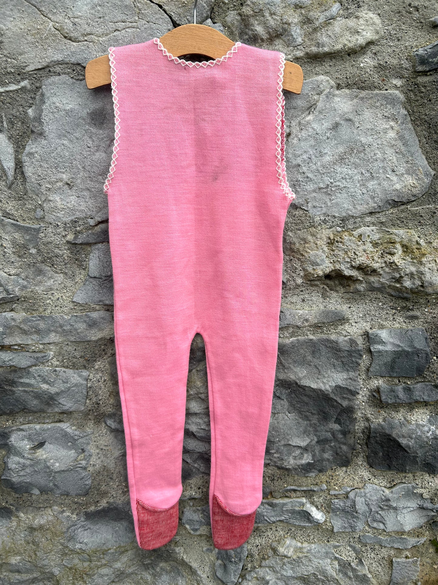 80s pink dungarees  9-12m (74-80cm)