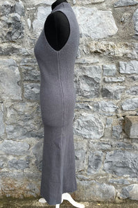 Grey knitted maxi dress uk 8