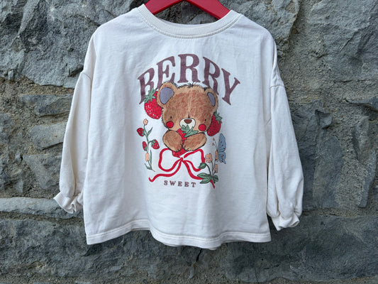 Berry teddy top  3-4y (98-104cm)