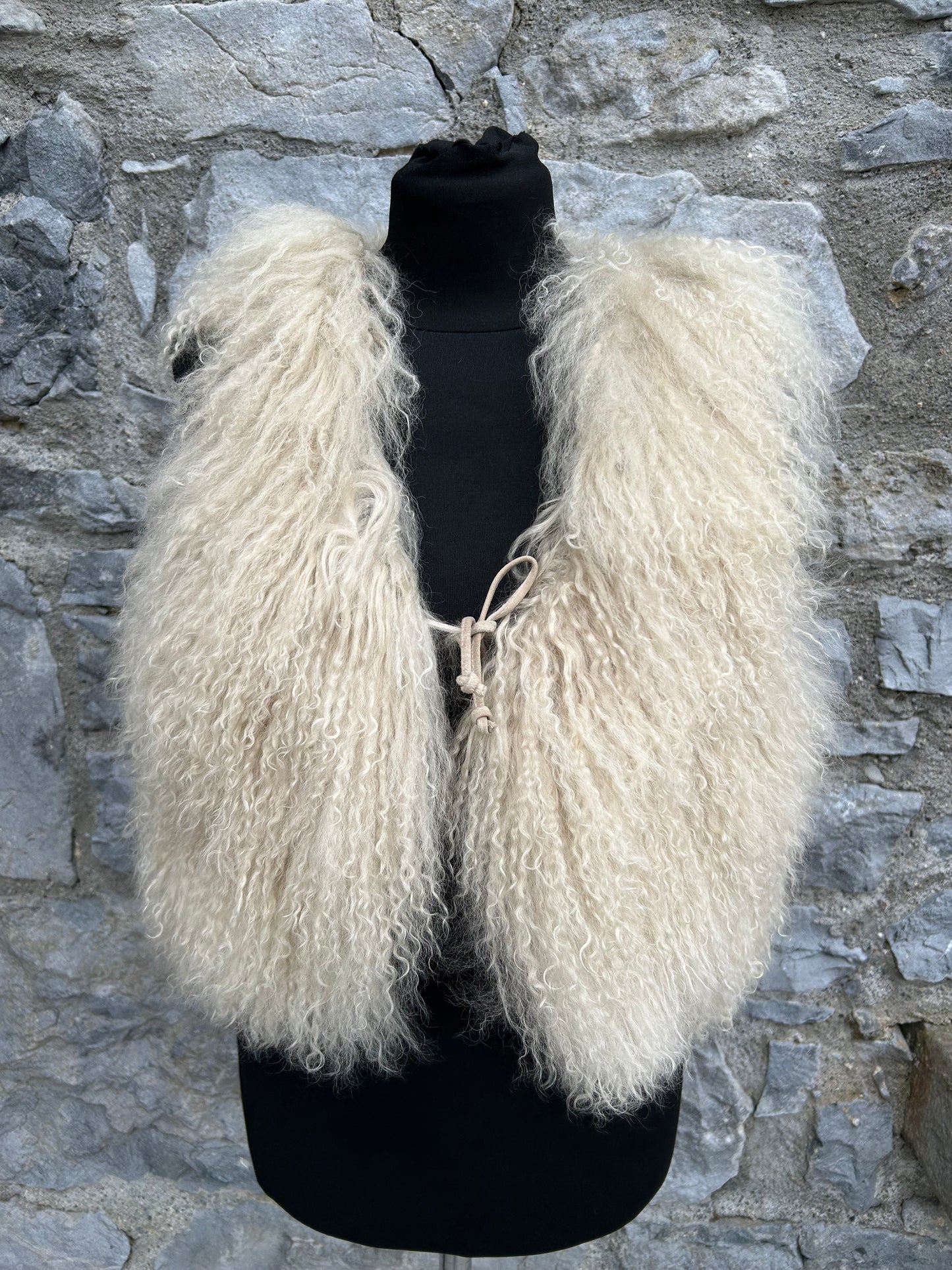 Cream shearling fur gilet uk 10