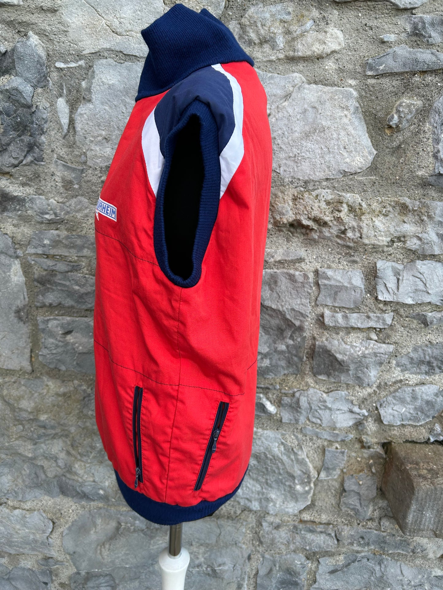 80s red sport gilet uk 10-12