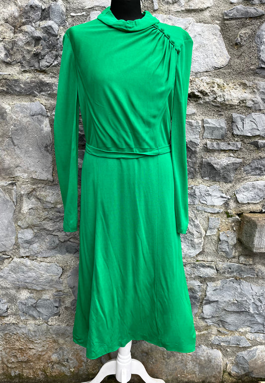 70s green maxi dress uk 10-12