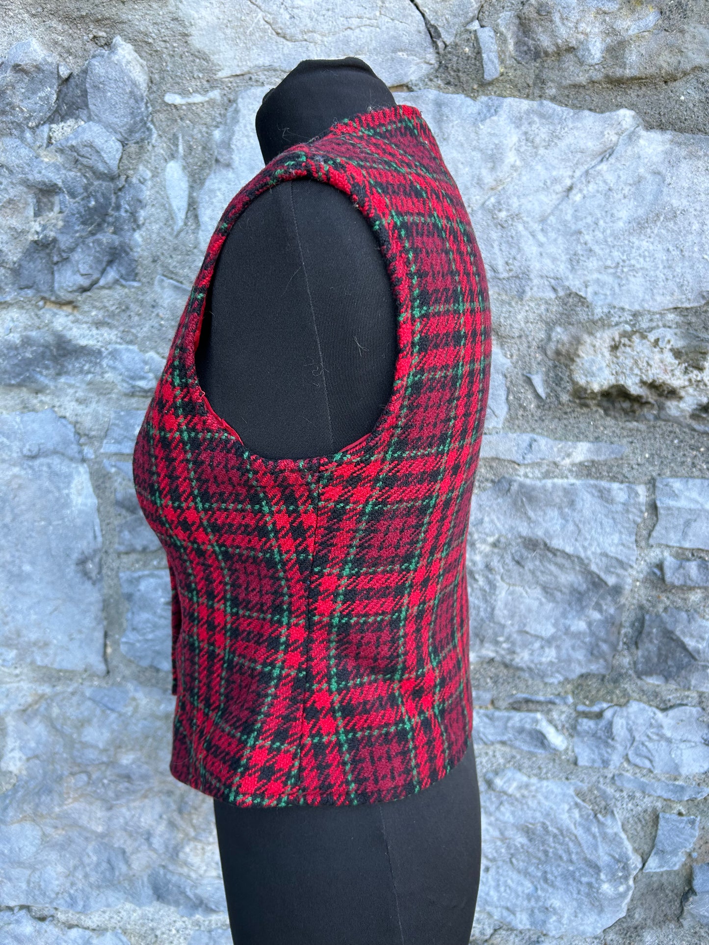 80s tartan waistcoat uk 8