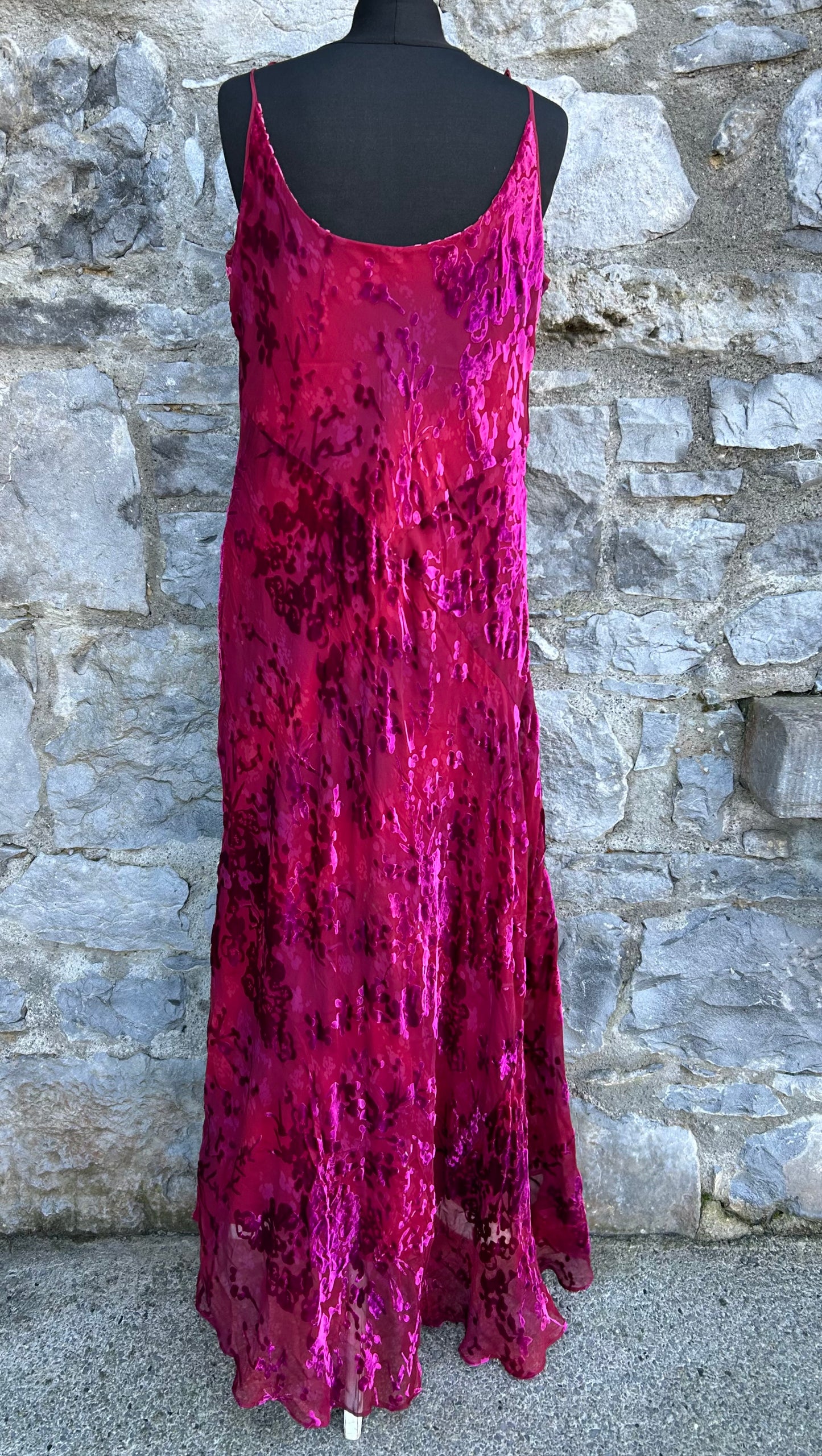 Y2K pink velvet dress uk 16-18