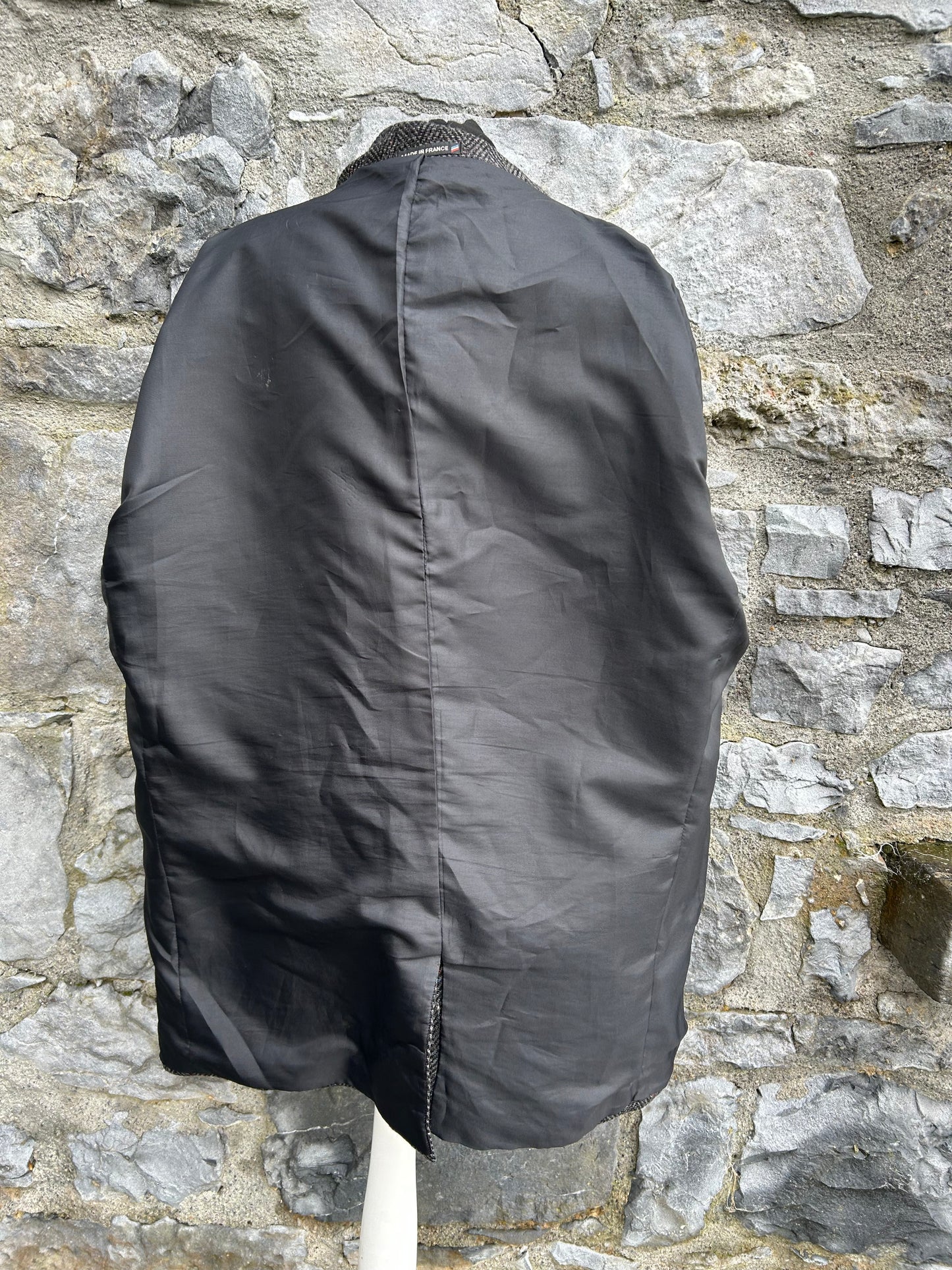 90s grey tweed herringbone jacket XL