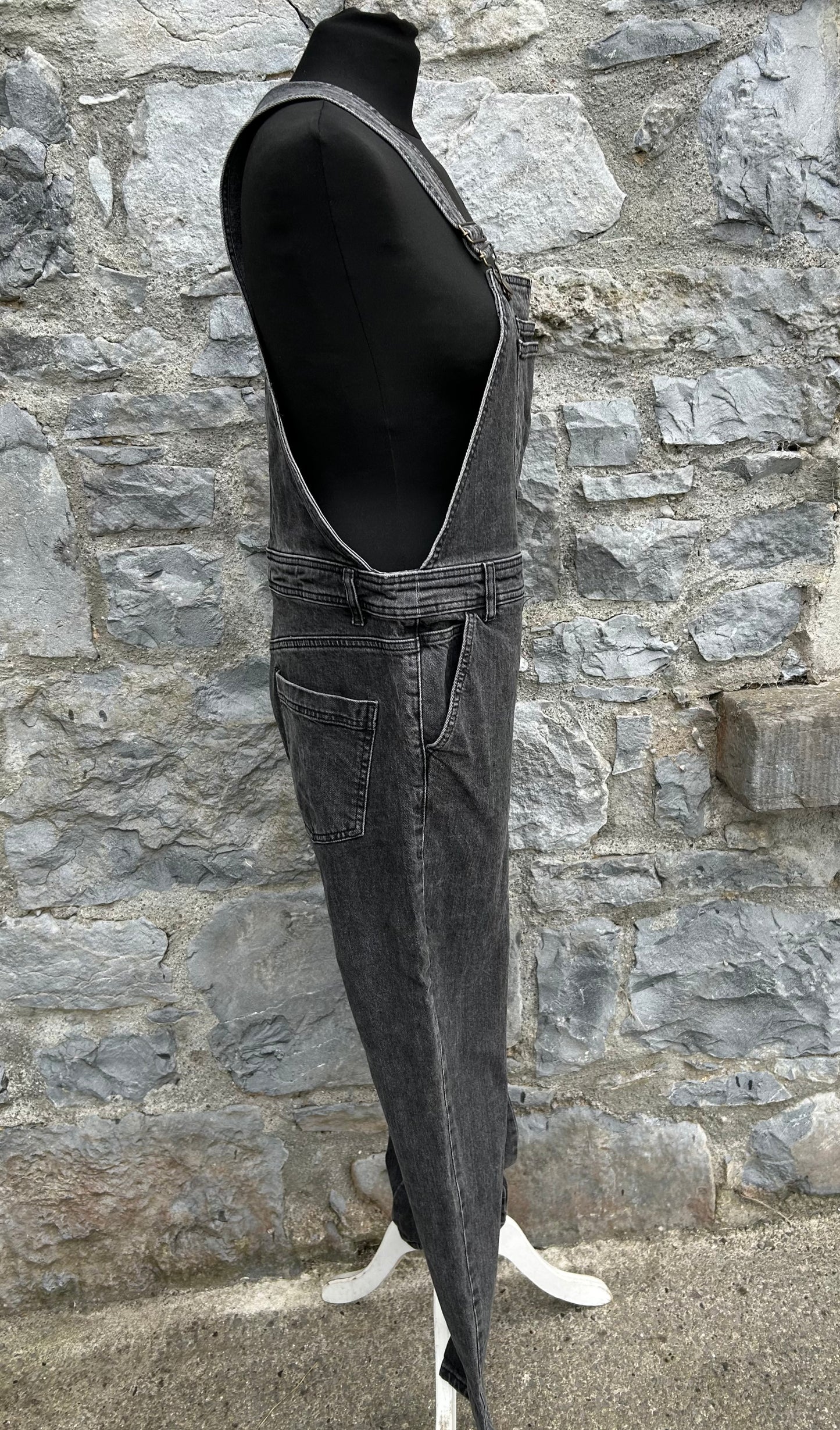 Charcoal denim dungarees uk 14