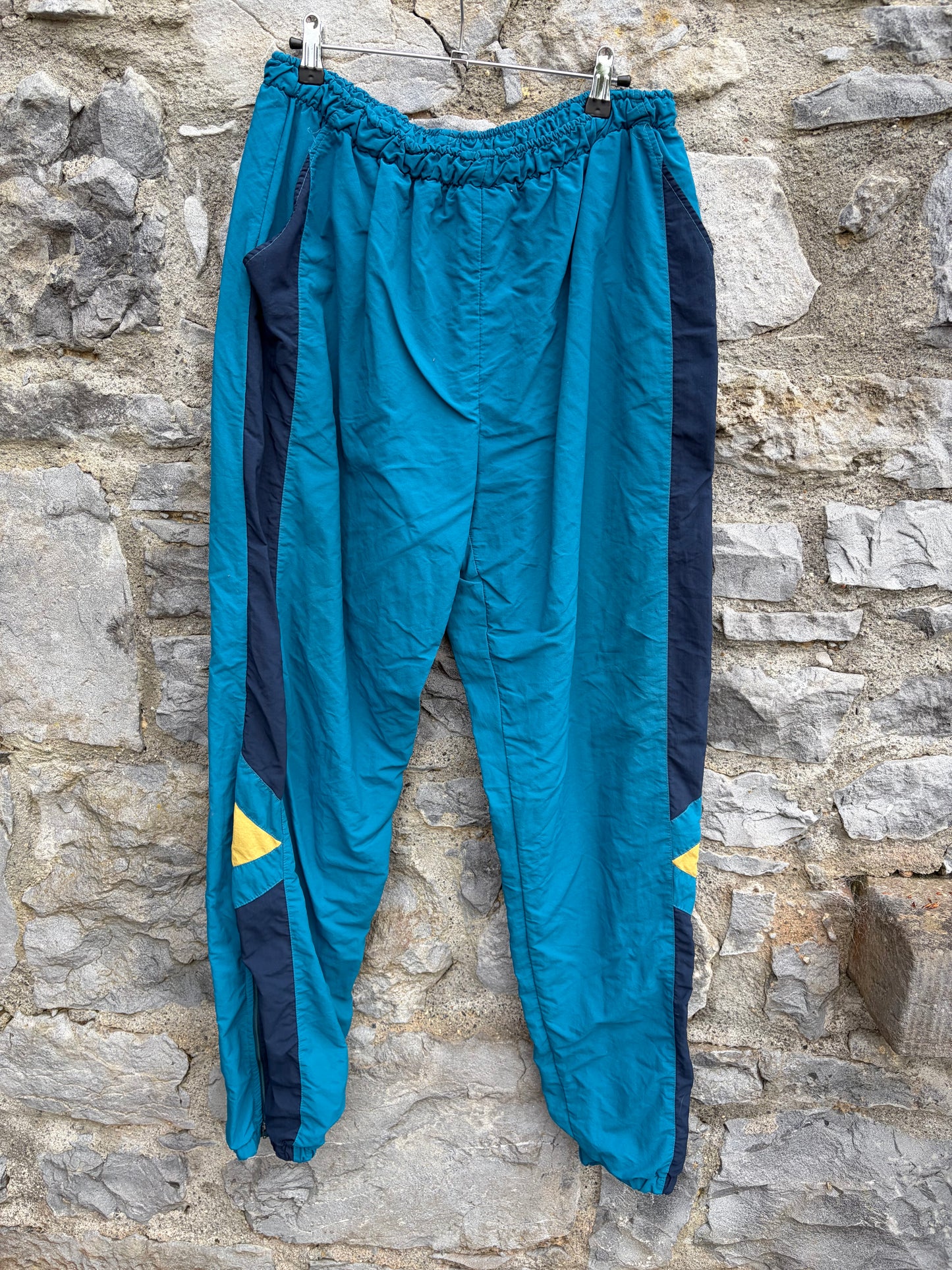 80s teal shell track pants Large