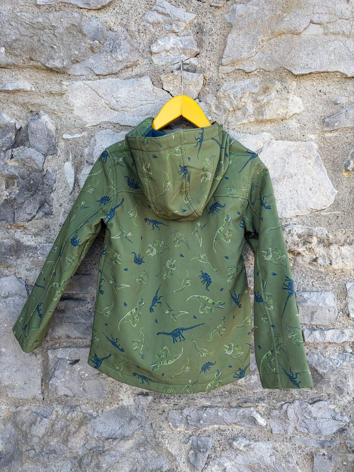Dinosaurs khaki soft shell jacket  7-8y (122-128cm)