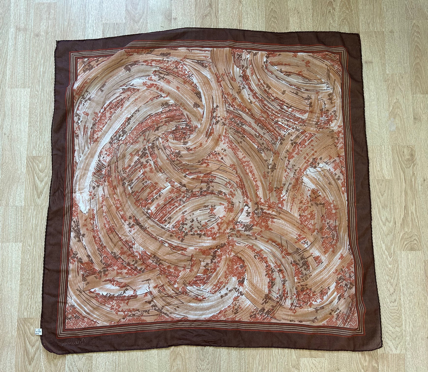 Brown abstract scarf