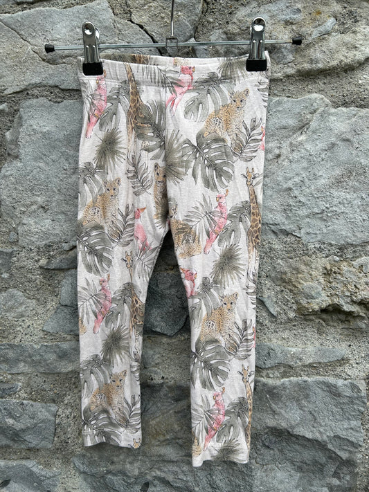 Beige jungle leggings  18-24m (86-92cm)