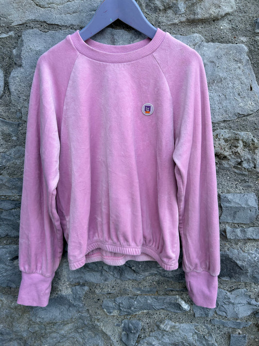 Pink velour sweatshirt  10-11y (140-146cm)