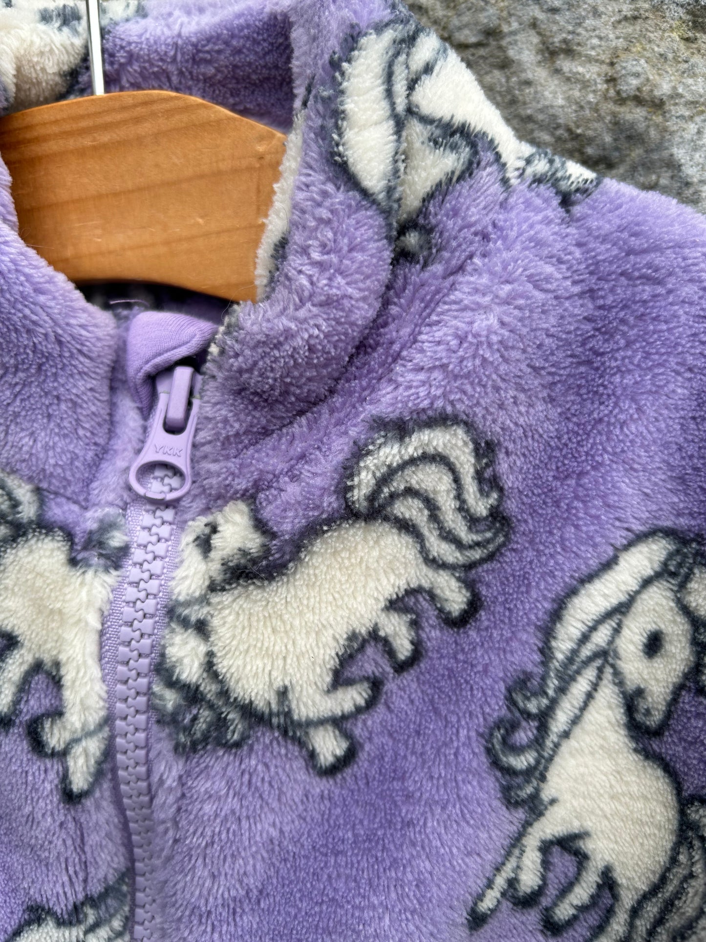 Unicorns purple fleece   2-3y (92-98cm)