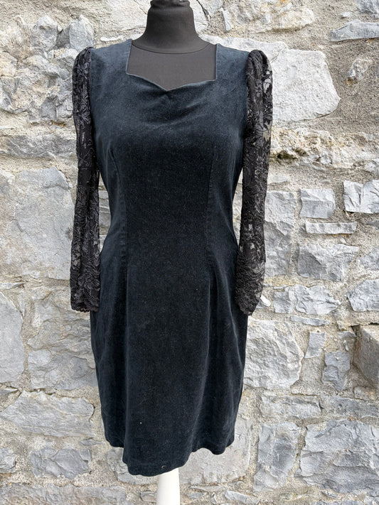 90s black velvet&lace dress uk 6-8