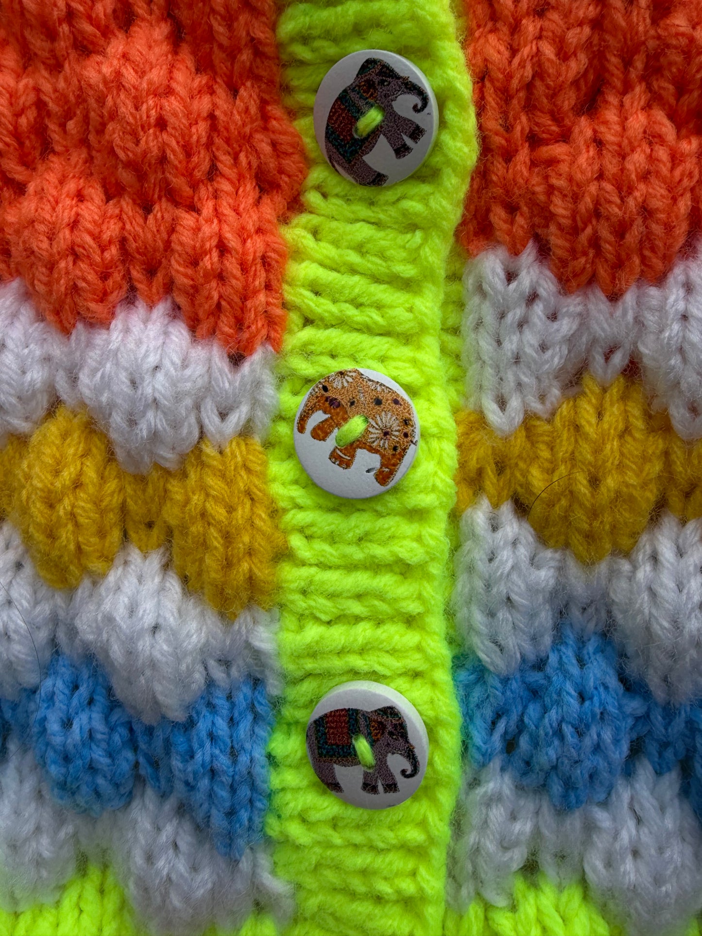 Colourful neon bubble cardigan  6m (68cm)