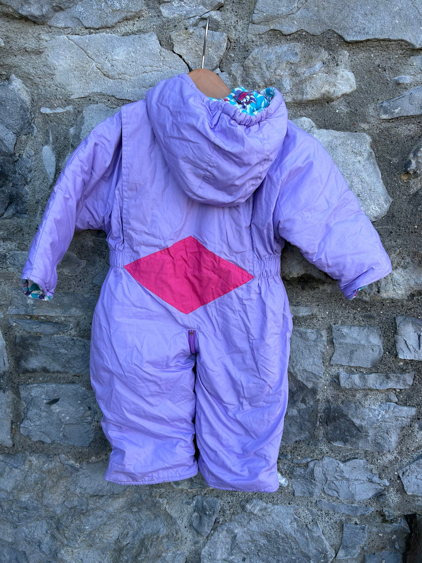 80s lilac snow suit  9m (74cm)