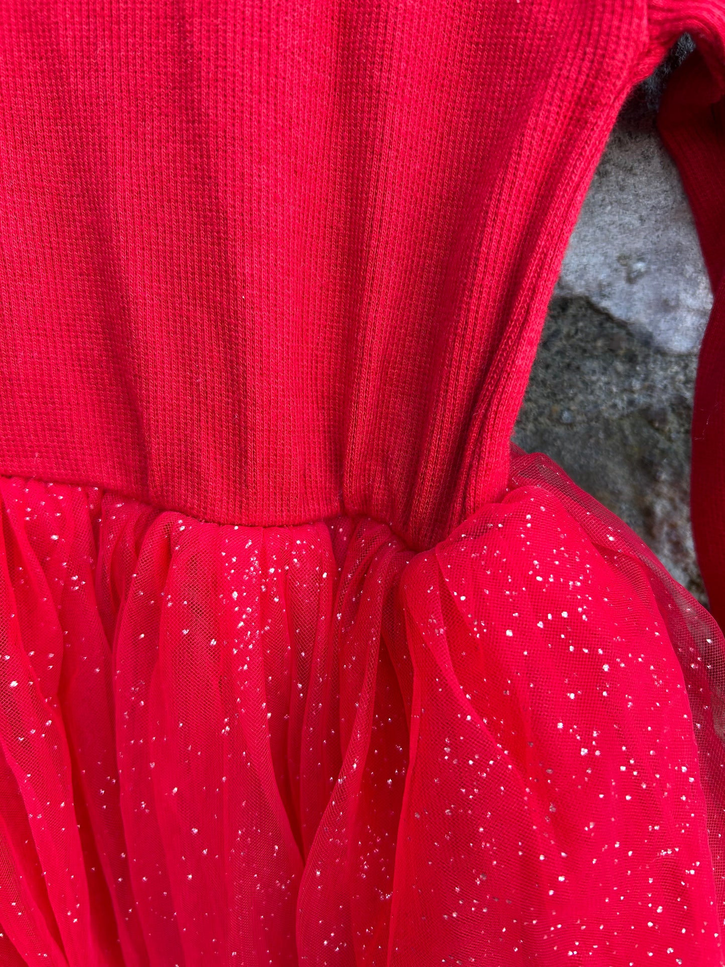 Sparkly red tulle dress  2-3y (92-98cm)