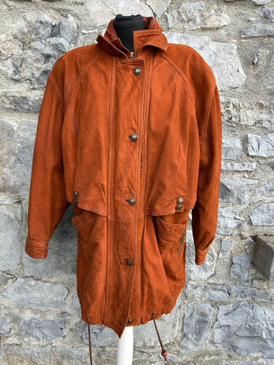 80s brown suede coat uk 12