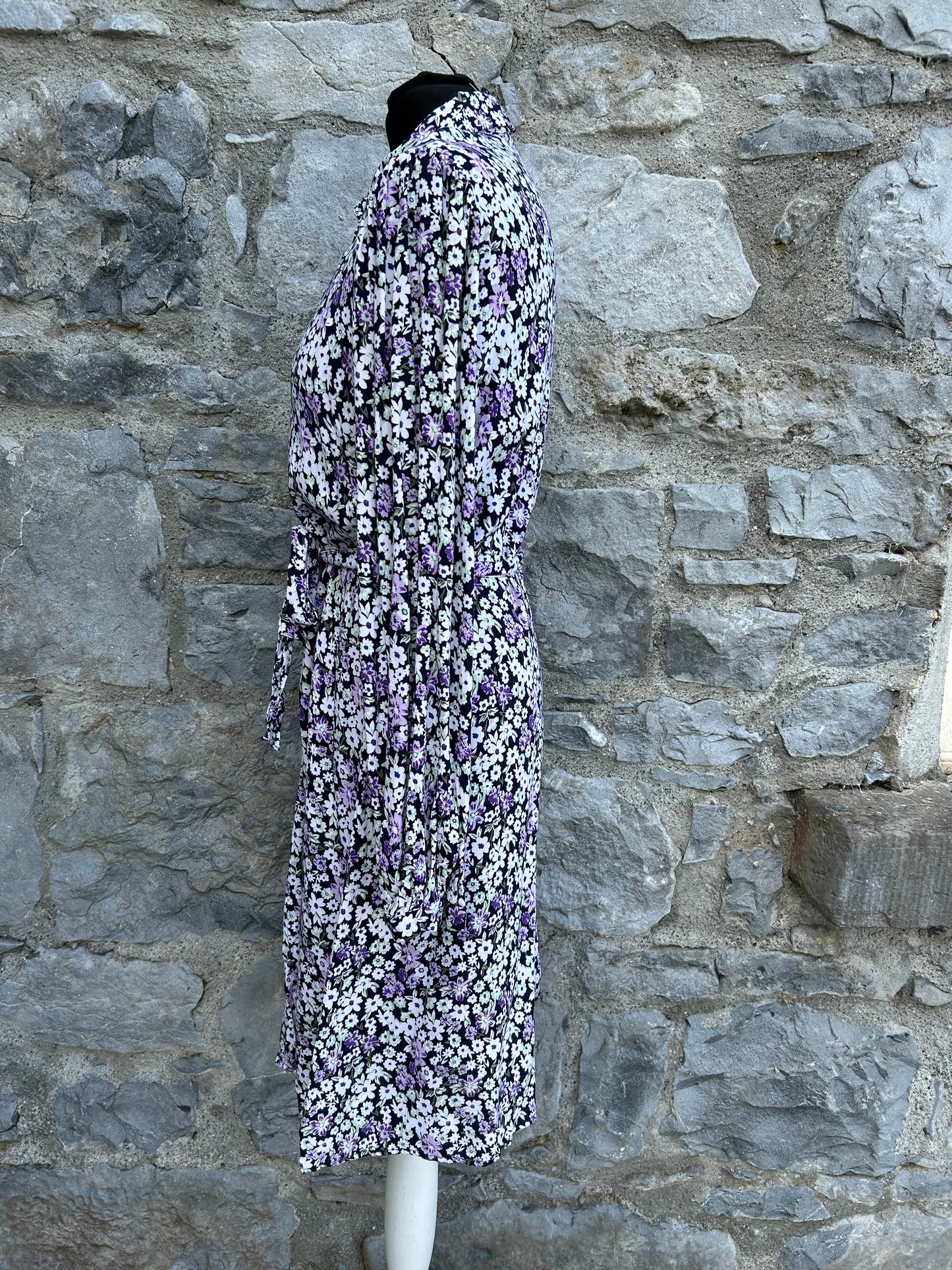 Purple flowers dress uk 12