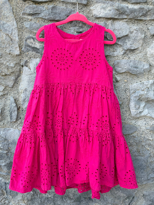 Pink broderie dress  3-4y (98-104cm)